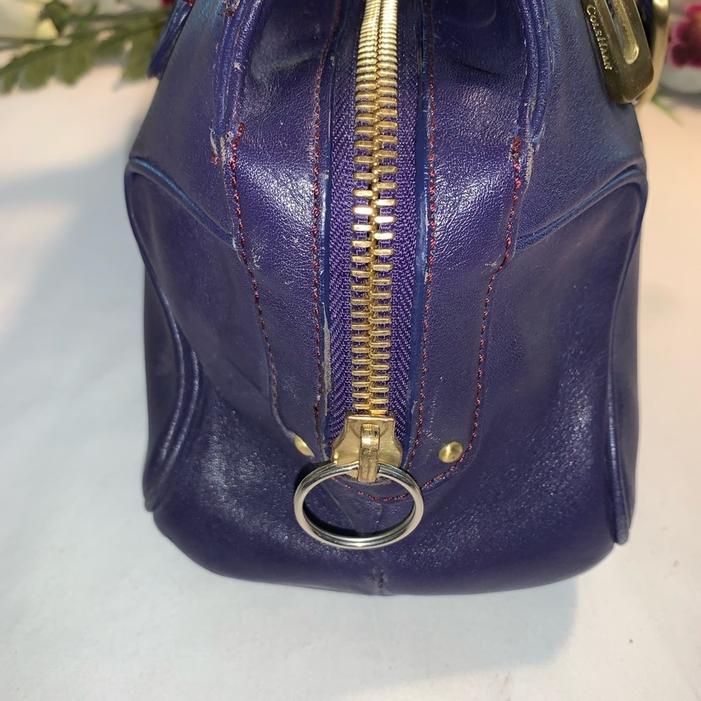 Cole Haan Alexa Blue Leather Satchel - Picture 7 of 12